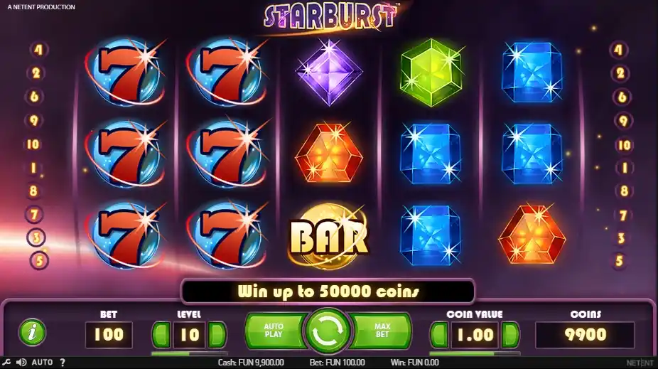 Aperçu de la Slot Starburst