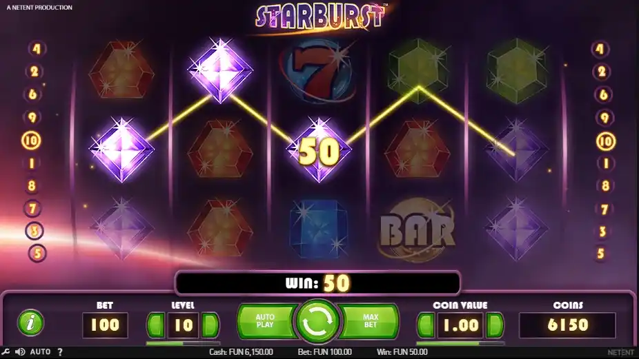 Starburst Slot sur Mobile